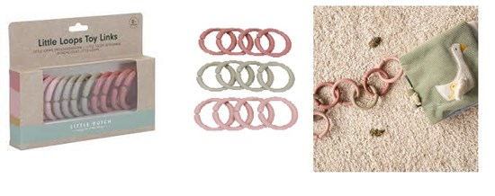 little dutch Loops Toy Links Losse SPEELGOED Ringen roze  0mnd+