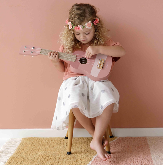 Little Dutch Houten Gitaar Pink 3+ 