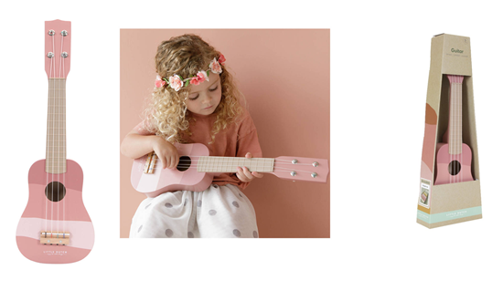 Little Dutch Houten Gitaar Pink 3+ 