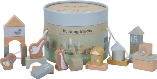 Little Dutch Bouwblokken Blauw in Ton 50dlg 2+ 