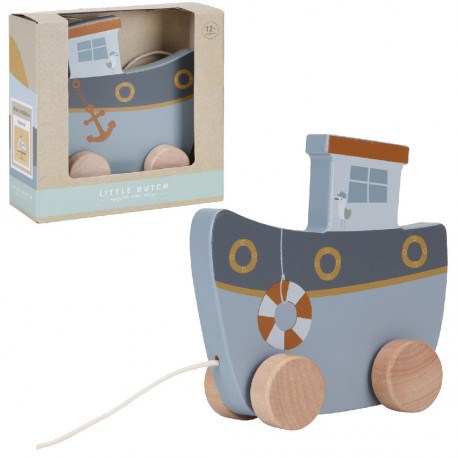 little dutch Trekfiguur Hout Boot Sailors Bay 12mnd+