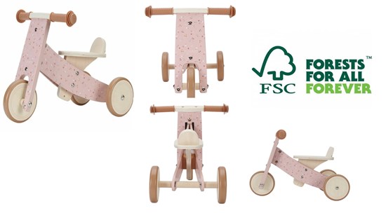 Little Dutch FSC Houten Driewieler Roze 1+ 