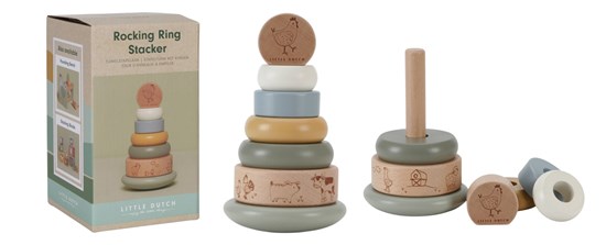 little dutch Tuimel Stapelaar met Ringen Little Farm FSC Hout 12mnd+ 
