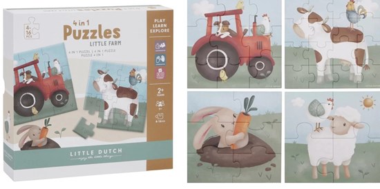 Little Dutch 4in1 Puzzel Little Farm 