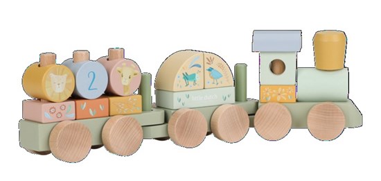 Little Dutch Blokkentrein Safari Friends Groen FSC Hout  