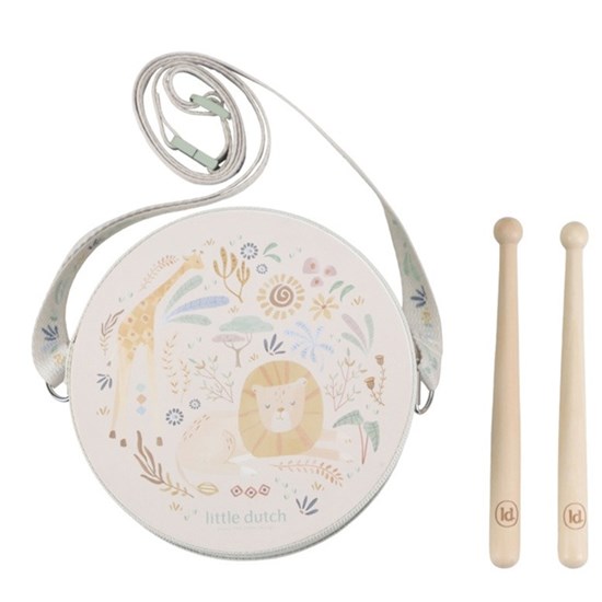Little Dutch Muziek Trommel Safari Friends FSC Hout 12mnd+  