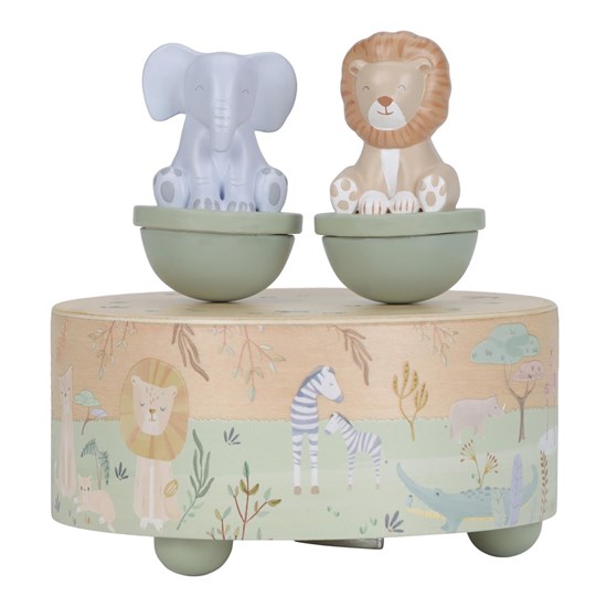 Little Dutch Muziekdoosje Safari Friends Groen FSC Hout 