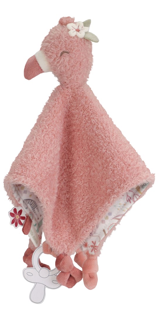Little Dutch Safari Friends Knuffelfdoekje Roze Flamingo 0mnd+ 