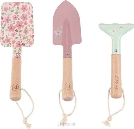 Little Dutch 3dlg set Tuingereedschap Metaal Fairy Garden Roze 4+  