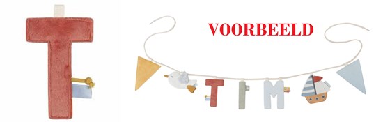little dutch Vlaggenlijn letter T Oud Roze