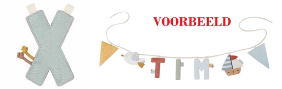 little dutch Vlaggenlijn letter X Oud Groen