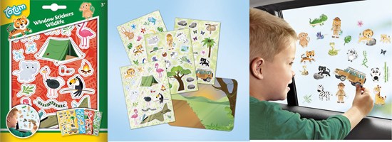 Totum Raamstickers Wildlife 3+ 