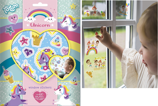 Totum MEER Dan 60 Raamstickers Unicorn 3+ 