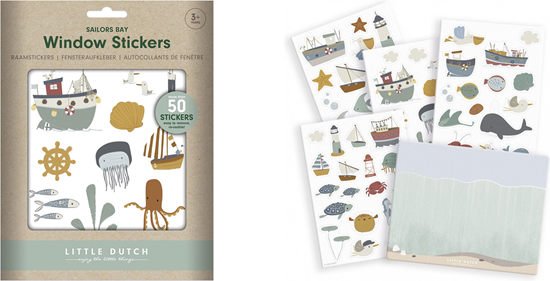 Little Dutch MEER Dan 50 Raamstickers SaIlors Bay 3+