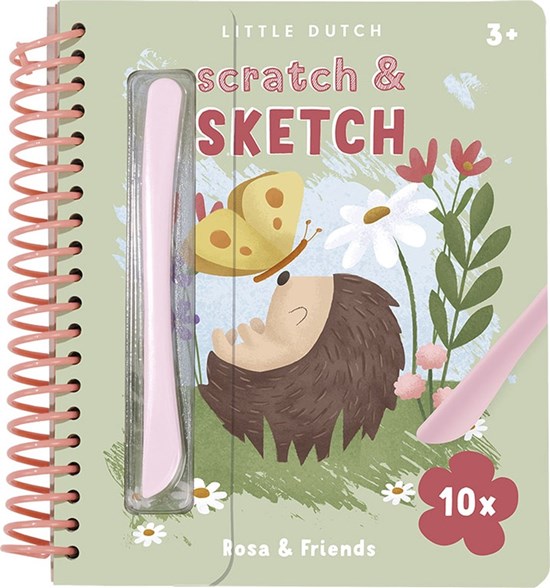 Litle Dutch Scratch & Sketch Rosa & Friends 10vellen 3+  