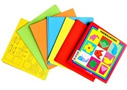 Gekleurd Vouwkarton 16x16cm circa 40 vellen