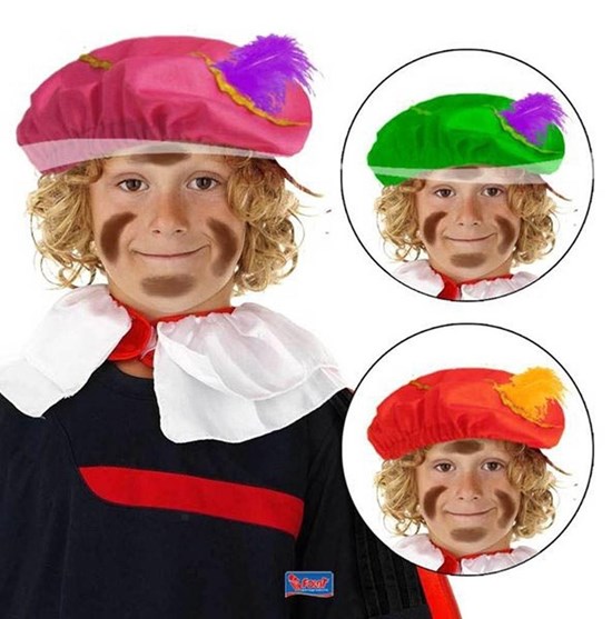 Pieten Baret Stof ass. Kleuren 1 Maat  