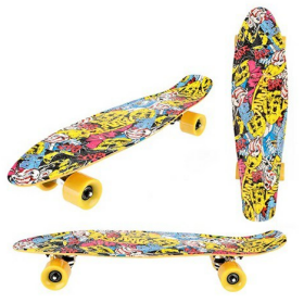 Skateboard Cool Prints 60cm met Big Wheels
