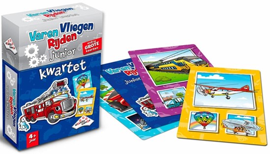 Identity Games Varen, Vliegen en Rijden Junior Kwartet spel 4+ 