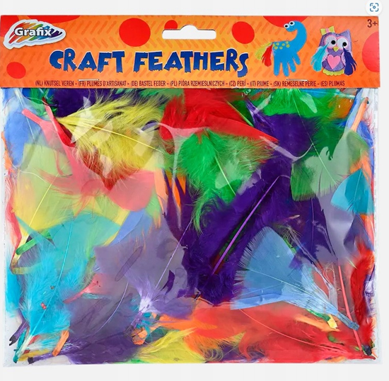 Craft Feathers Losse Gekleurde Veren 3+ 