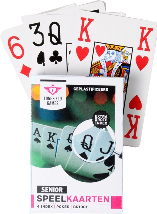 longfield games Senior GROTE CIJFERS Speelkaarten Poker/Bridge 