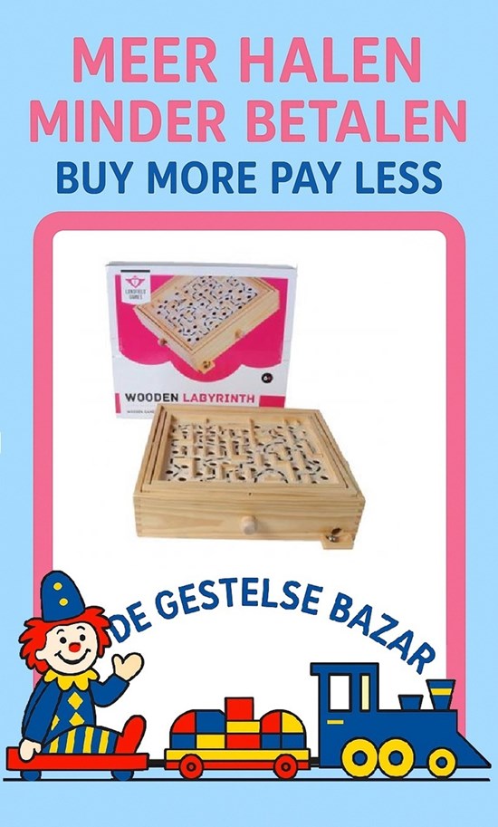 Longfield GROOT Labyrinth spel 32½ x28½x8cm 6+ 
