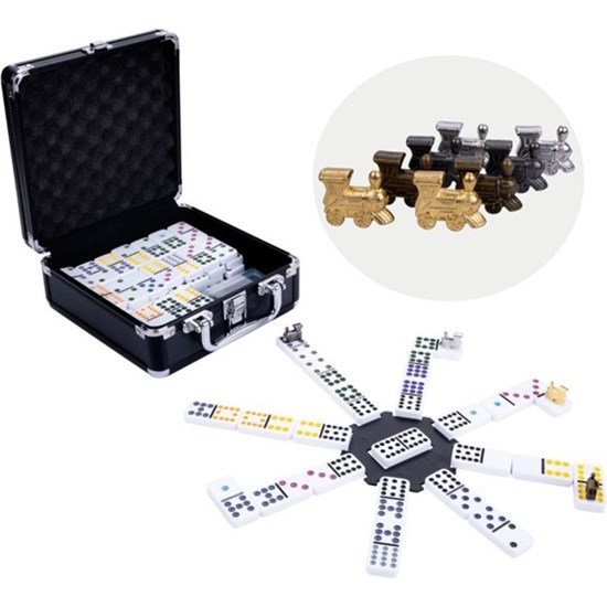 Longfield Mexican Train de Luxe in Koffer Double 32 met 91 Stenen 6+