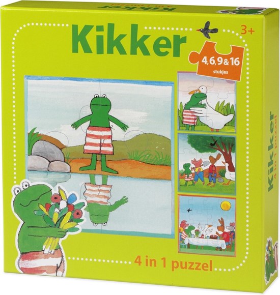 Kikker  4in1 Puzzel 4,6,9,16 stukjes 3+ 