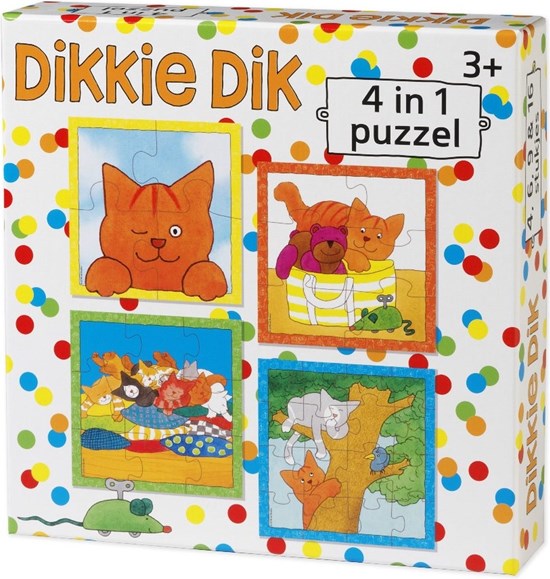 Puzzel 4 in 1 Dikkie Dik 3+
