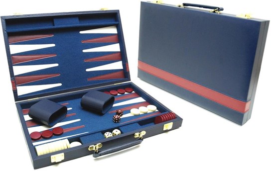 hot games Luxe Backgammon koffer Groen/Zwart 38cm