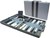 hotgames Backgammon spel in Koffer 39cm Grijs 