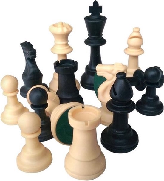 Hot Games Schaakstukken Kunststof Stauton 6 93mm in Luxe Kist 