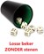 Losse Zwarte Dobbelbeker 9cm 