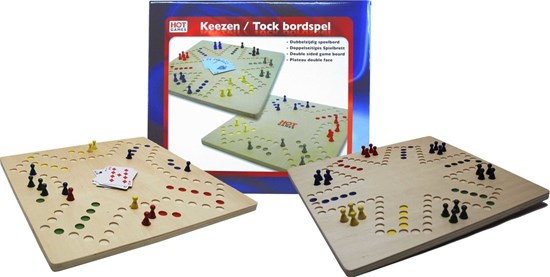 Keezen/Tock Bordspel Dubbelzijdig 4 of 6 spelers