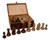 Schaakstukken Staunton 3 Blank/Bruin 76mm in Kist