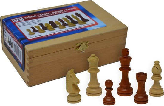 Schaakstukken Shimna Hout in Luxe Kist Staunt 5 