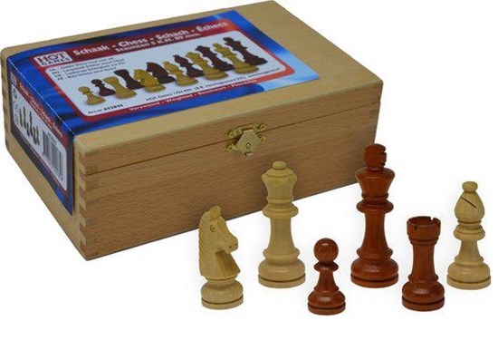 Schaakstukken Shimna Hout in Luxe Kist Staunt 5