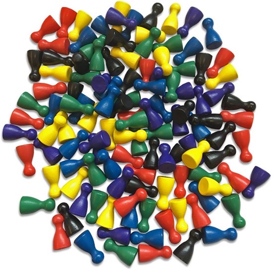 Losse Houten Pionnen 24mm Assorti Kleuren Prijs Per Stuk