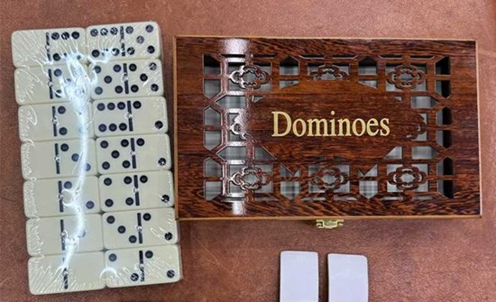 Luxe Domino dubbel 6 dik in MDF Kist 