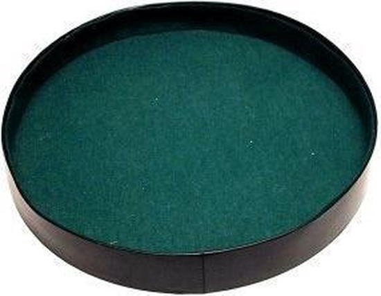 hot games DOBBELPISTE 26Ccm ZWART VINYL met GROEN VILT