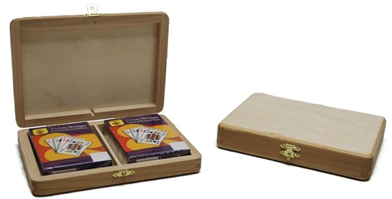 Luxe Houten Speelkaarten Opbergbox 