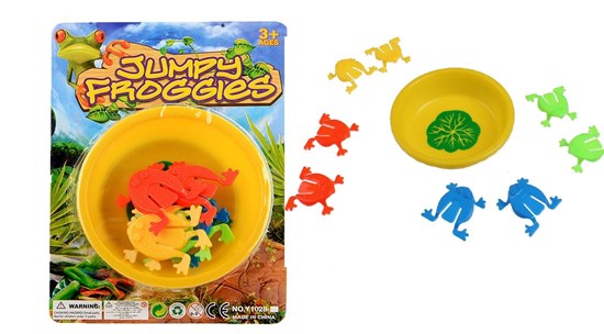 Mini Vlooienspel / Kikkerspel Jumpy Frogies 9dlg 3+ 
