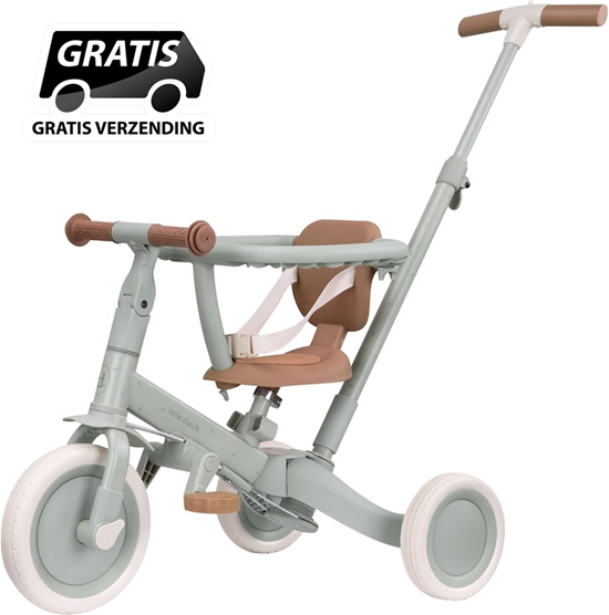 Little Dutch 4in1 Driewieler met Duwstang Green 12mnd+ 