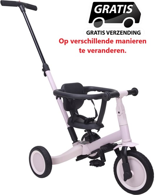 topmark LIO Driewieler met Duwstang 4in1  Lila Color tot 25kg 12mnd+  