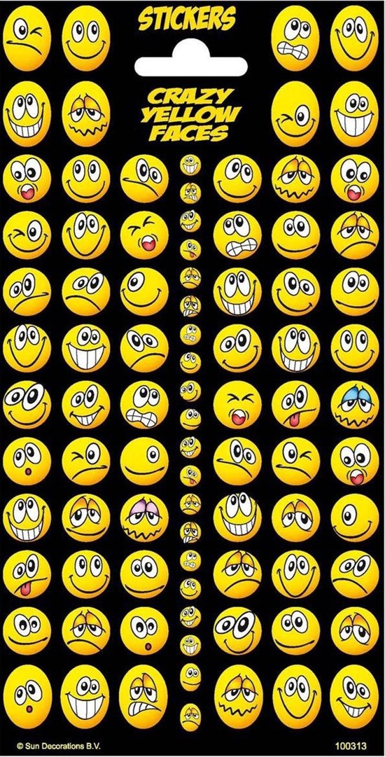Funny Products Smiley Fun Faces Stickers 