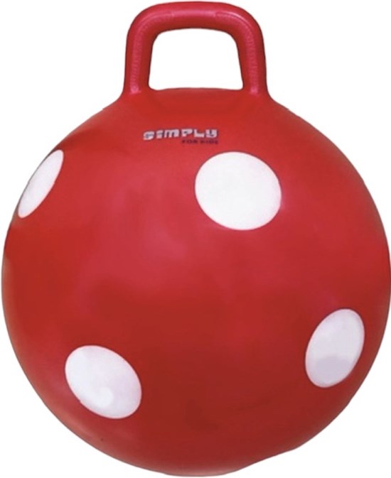 simply Skippybal Rood met Witte Stippen circa 45cm ø 3+