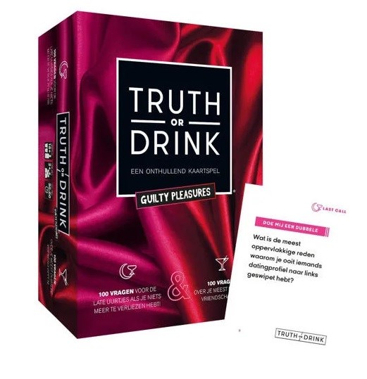 Truth or Drink Guilty Pleasures Kaartspel 18+ 