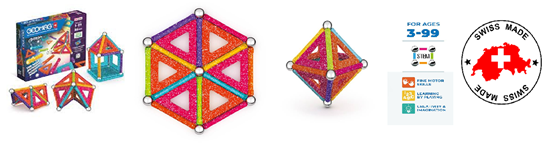Geomag Glitter Colors Magnetic Rods Recycled 35dlg 3+