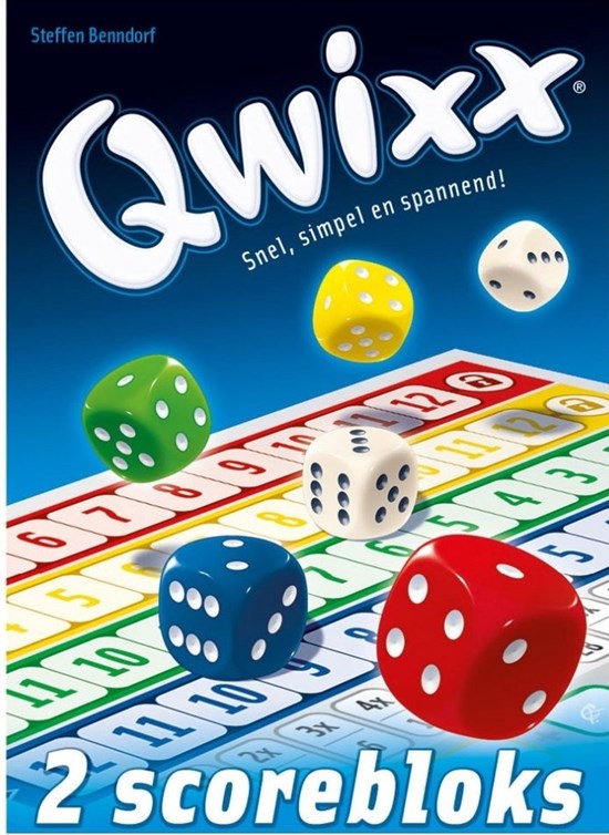 white goblin QWIXX 2 SCOREBLOCS   