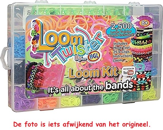 Loomband set in Opbergdoos circa 2500dlg 